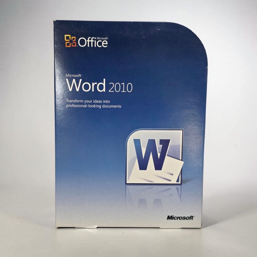 Microsoft Word 2010 Full Version DVD PC 32/64 Bit with Product Key Retail Box